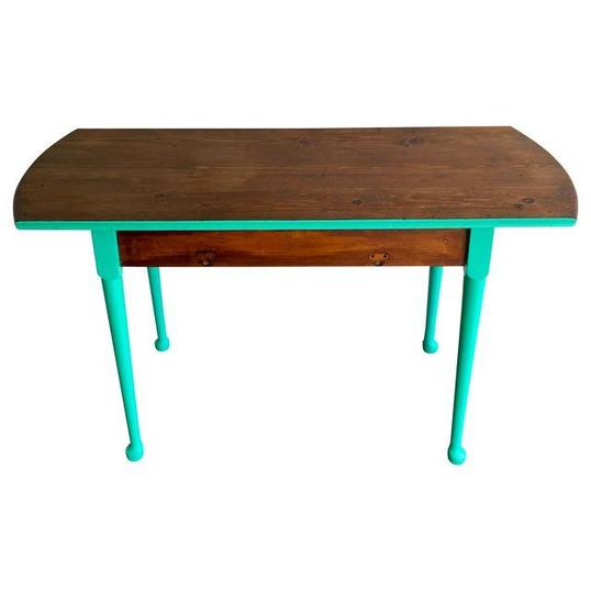 two toned console table