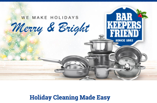 Bar Keepers Friend Making Holidays Merry and Bright, Brass Table Lamps