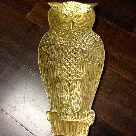 Vintage Brass Owl