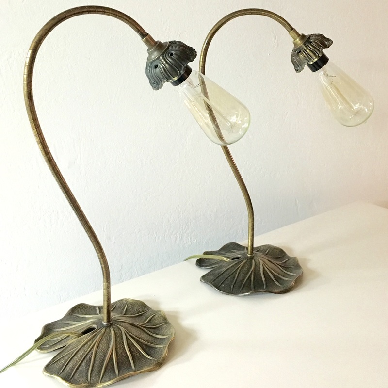 Vintage Lily Pad Lamps