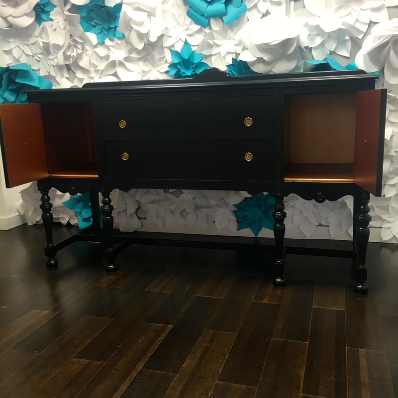 Black and Copper Buffet