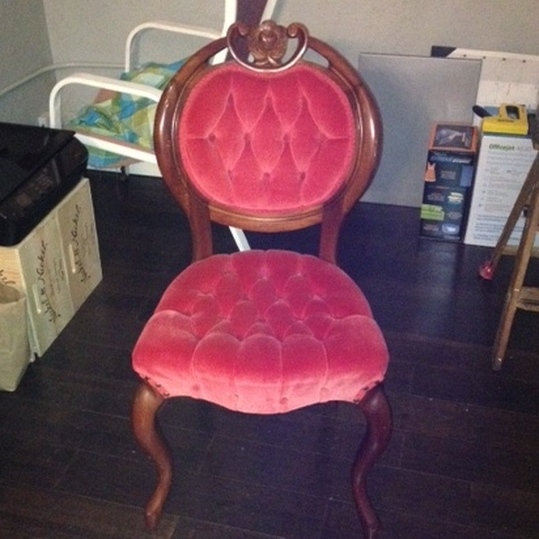 vintage Red velvet Chair