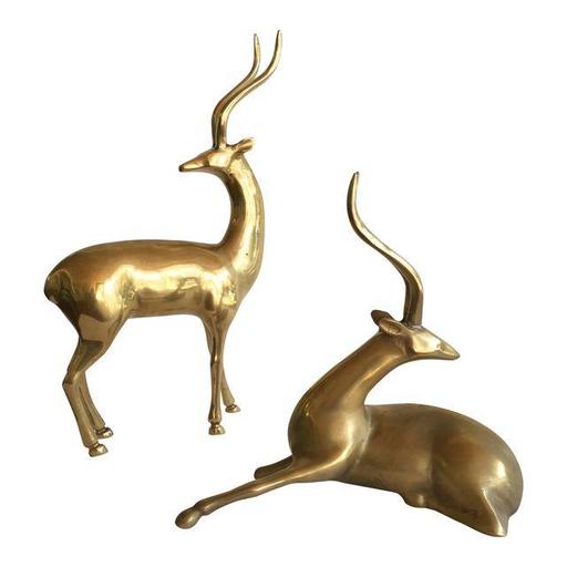 Brass Gazelle, antelope, reindeer
