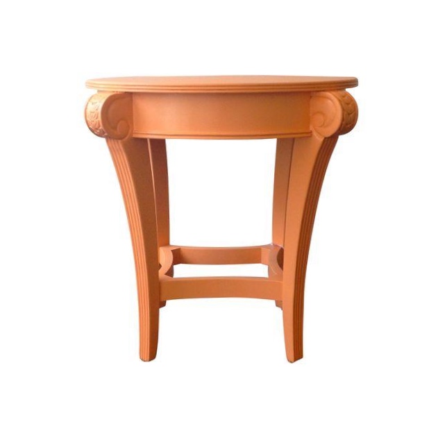 cantaloupe painted side table