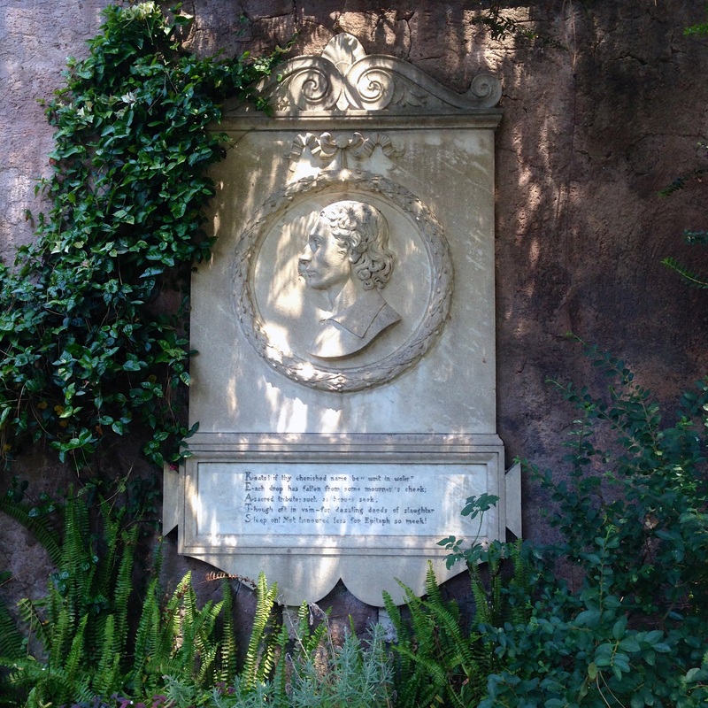 John Keats at the non catholic cemetery rome italy