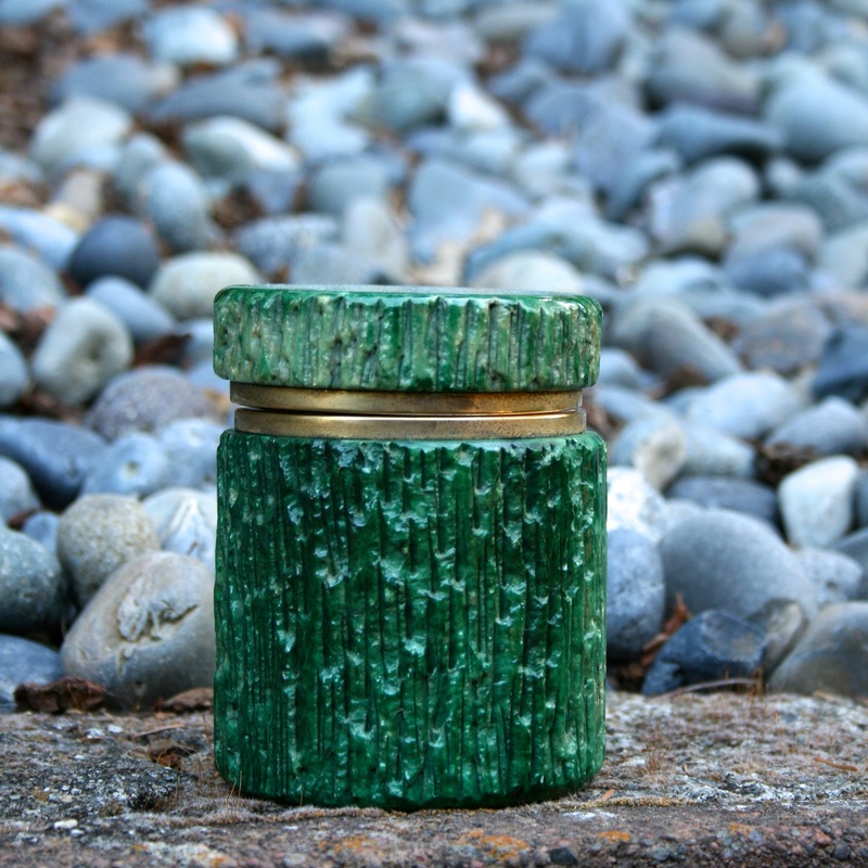 Italian Green Marble Trinket Box